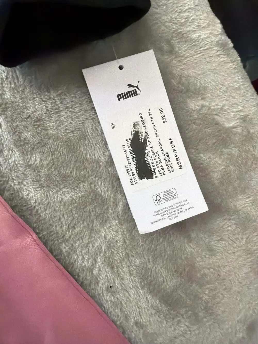 Puma Girls' 2-Piece Fleece Hoodie and Legging Set, Size M (8/10) - Picture 4 of 9